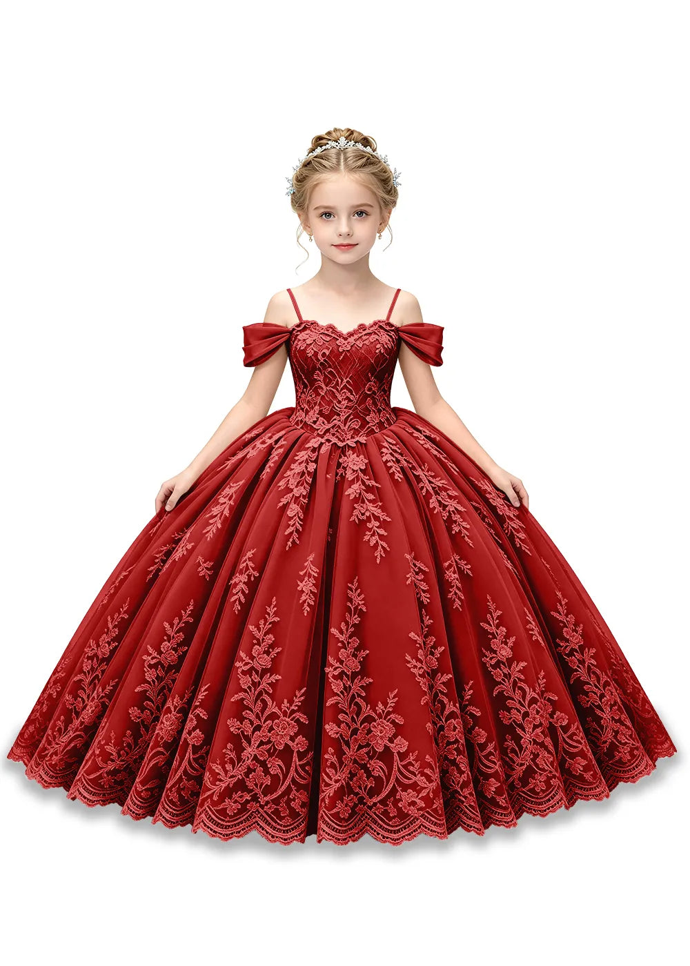 Fairytale Lace Princess Ball Gown for Girls