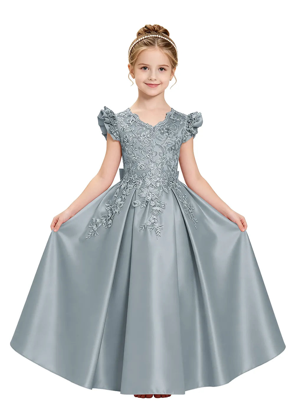 Spitzenkleid mit schulterfreiem Design