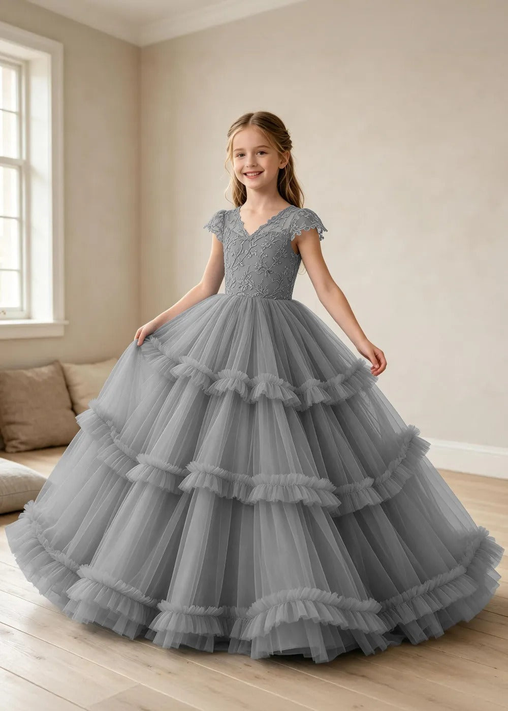 Spitzenkleid mit schulterfreiem Design