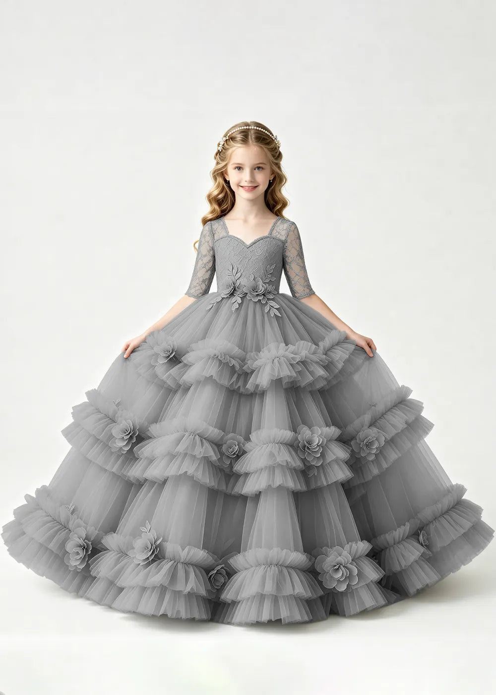 Spitzenkleid mit schulterfreiem Design