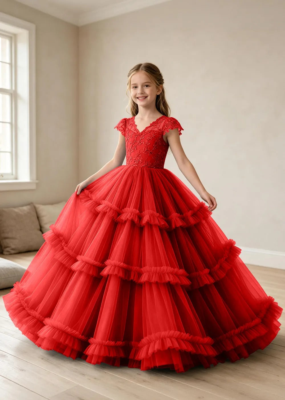 Spitzenkleid mit schulterfreiem Design