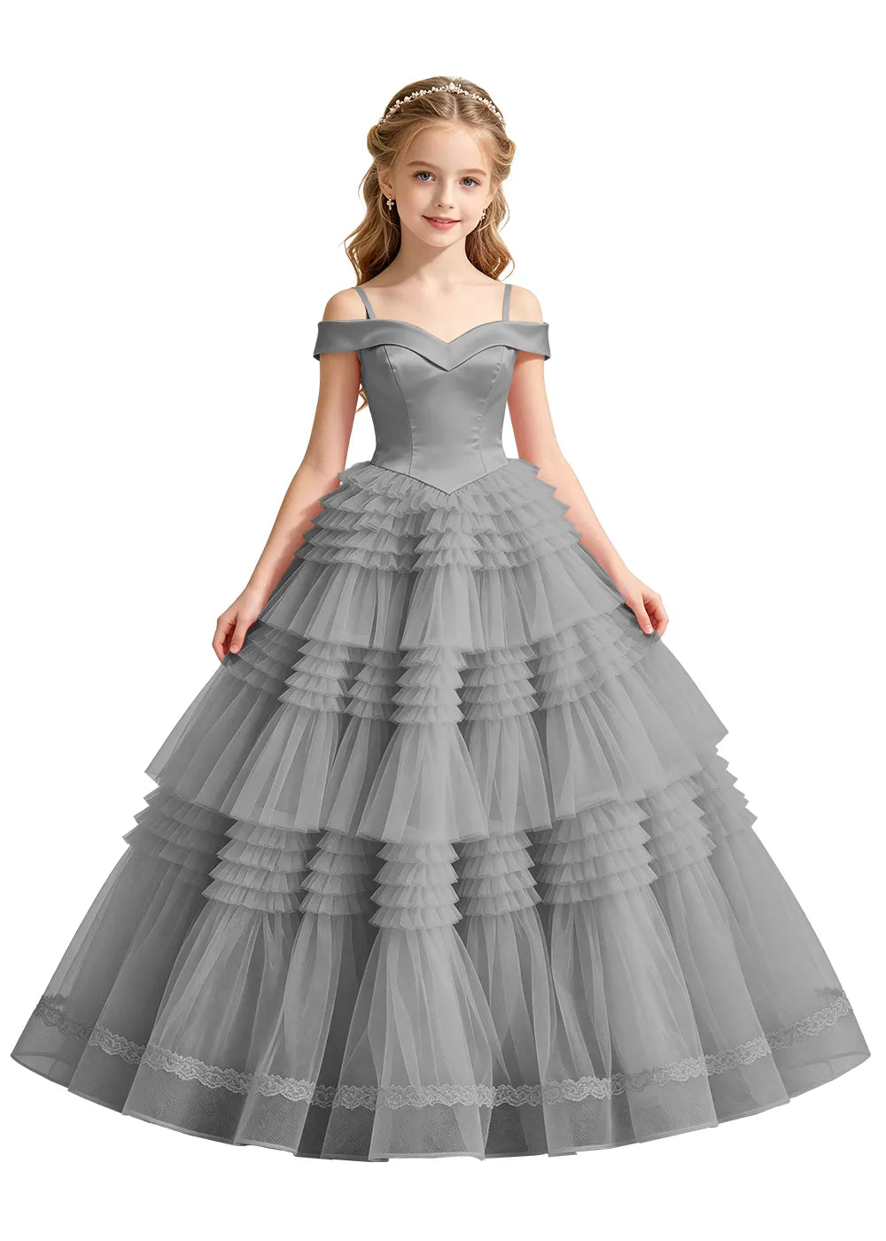 Spitzenkleid mit schulterfreiem Design