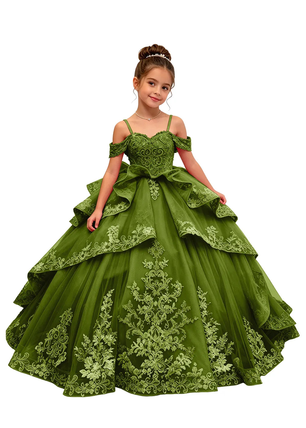 Spitzenkleid mit schulterfreiem Design
