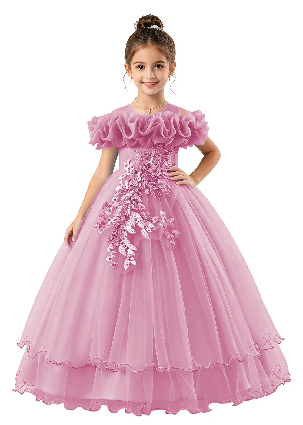 Spitzenkleid mit schulterfreiem Design