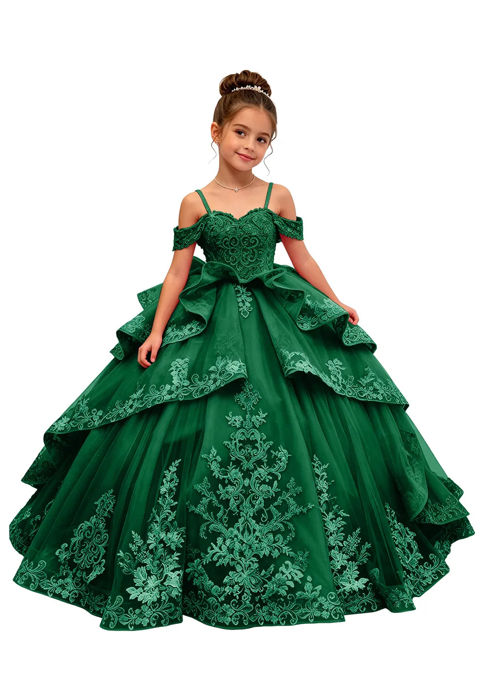 Spitzenkleid mit schulterfreiem Design