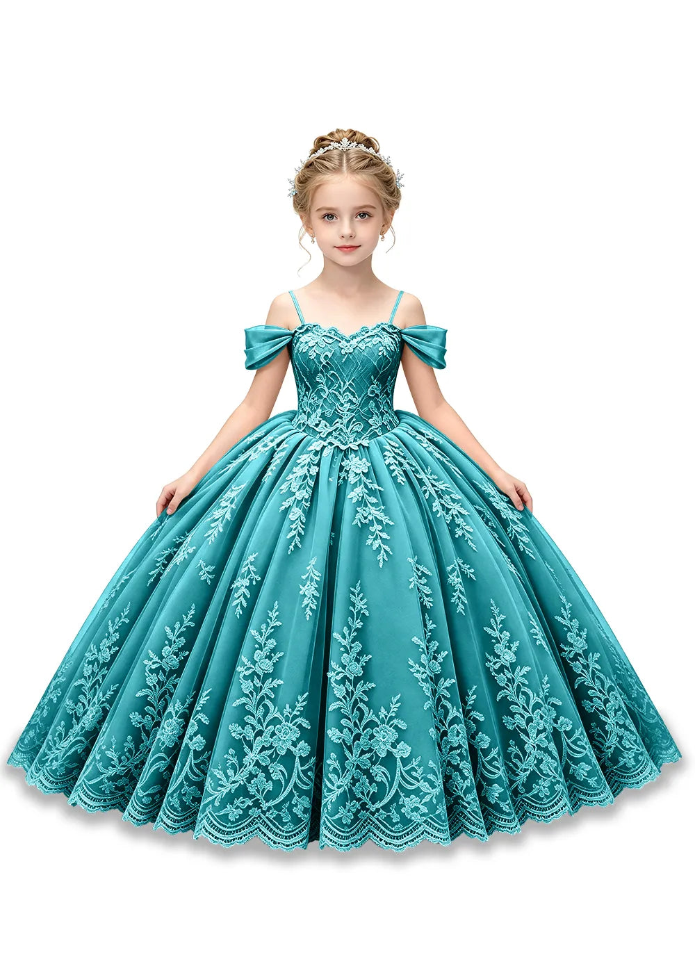 Fairytale Lace Princess Ball Gown for Girls