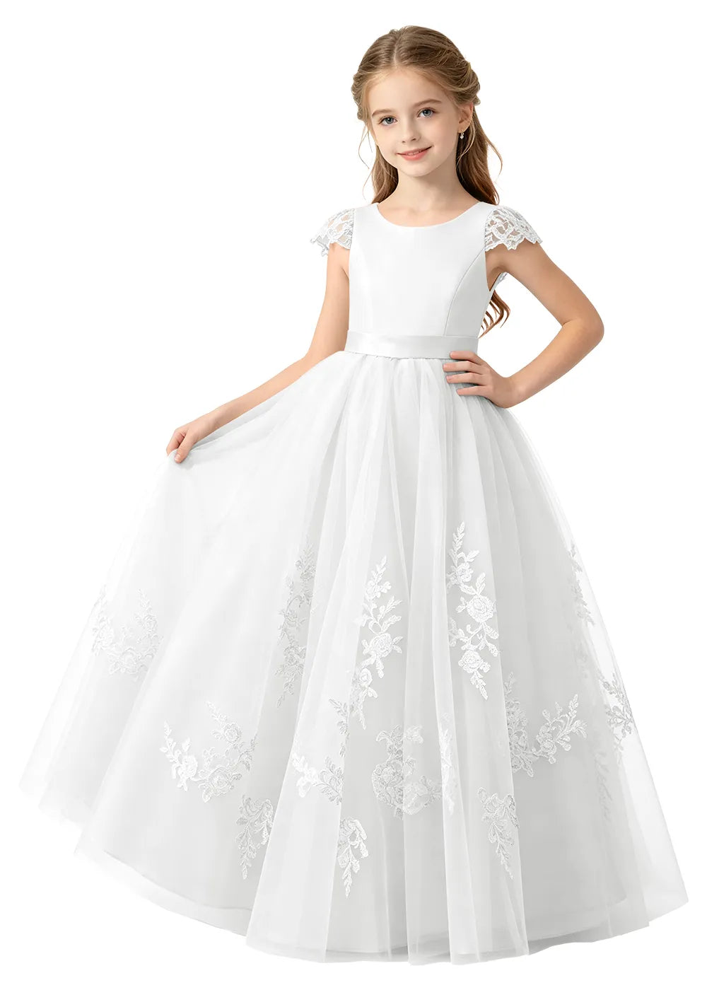 Spitzenkleid mit schulterfreiem Design