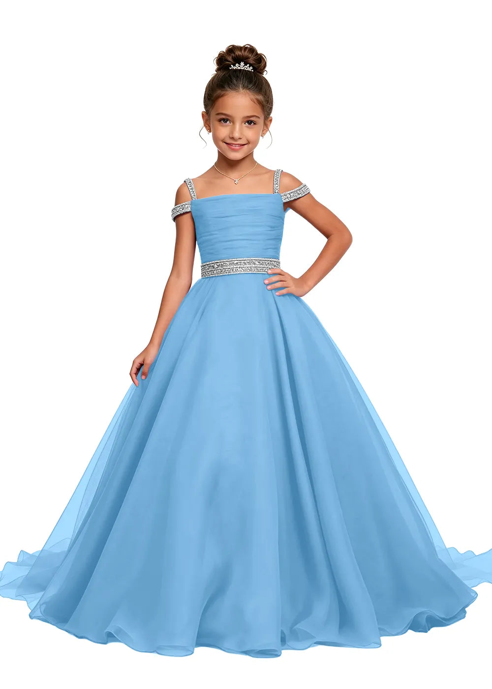 Spitzenkleid mit schulterfreiem Design