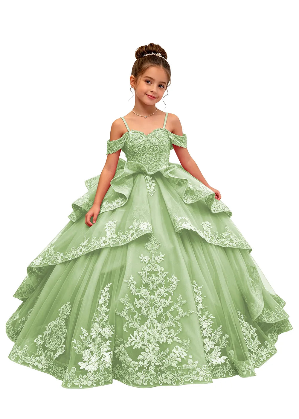 Spitzenkleid mit schulterfreiem Design