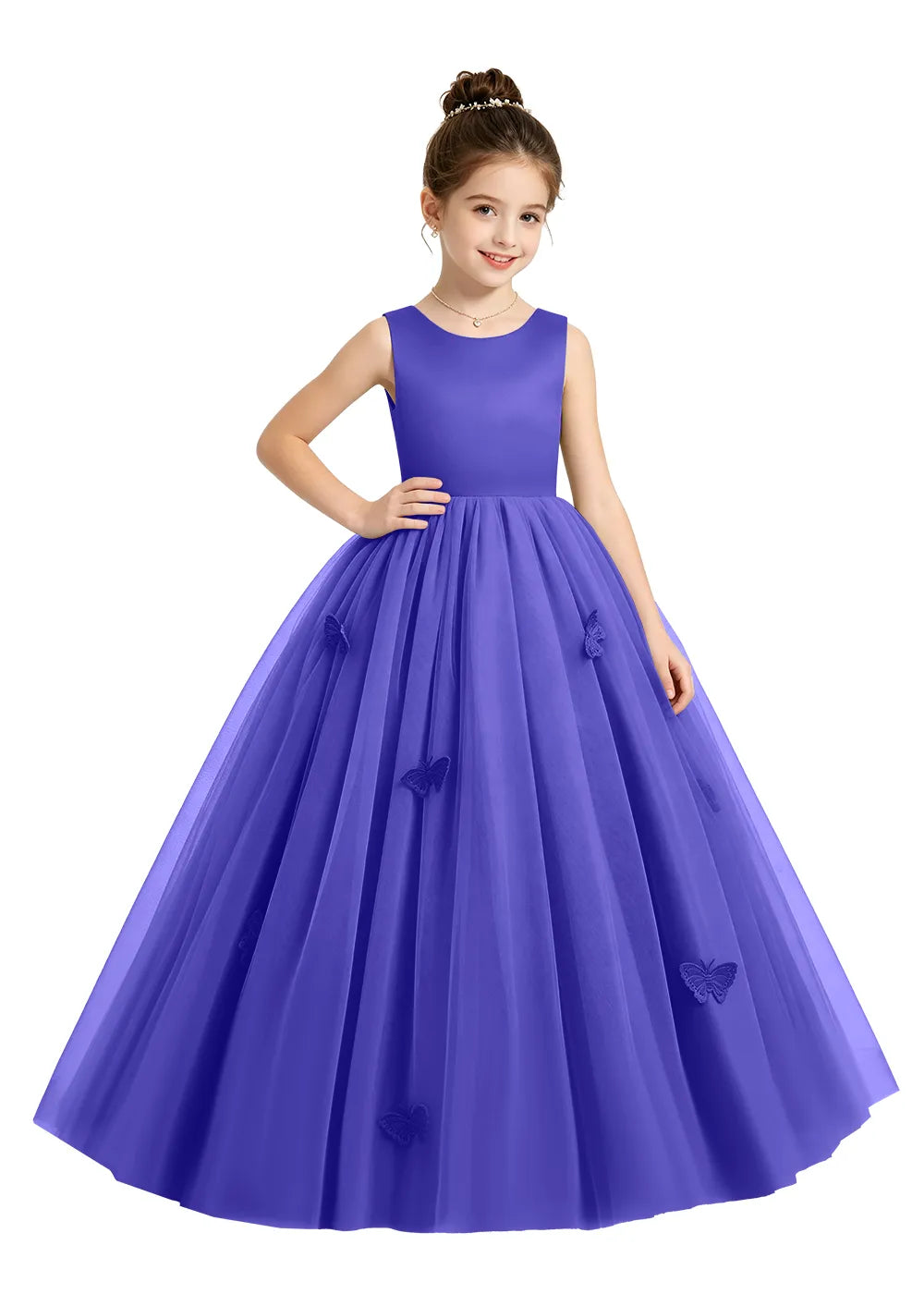 Vestido de princesa sin mangas de encaje