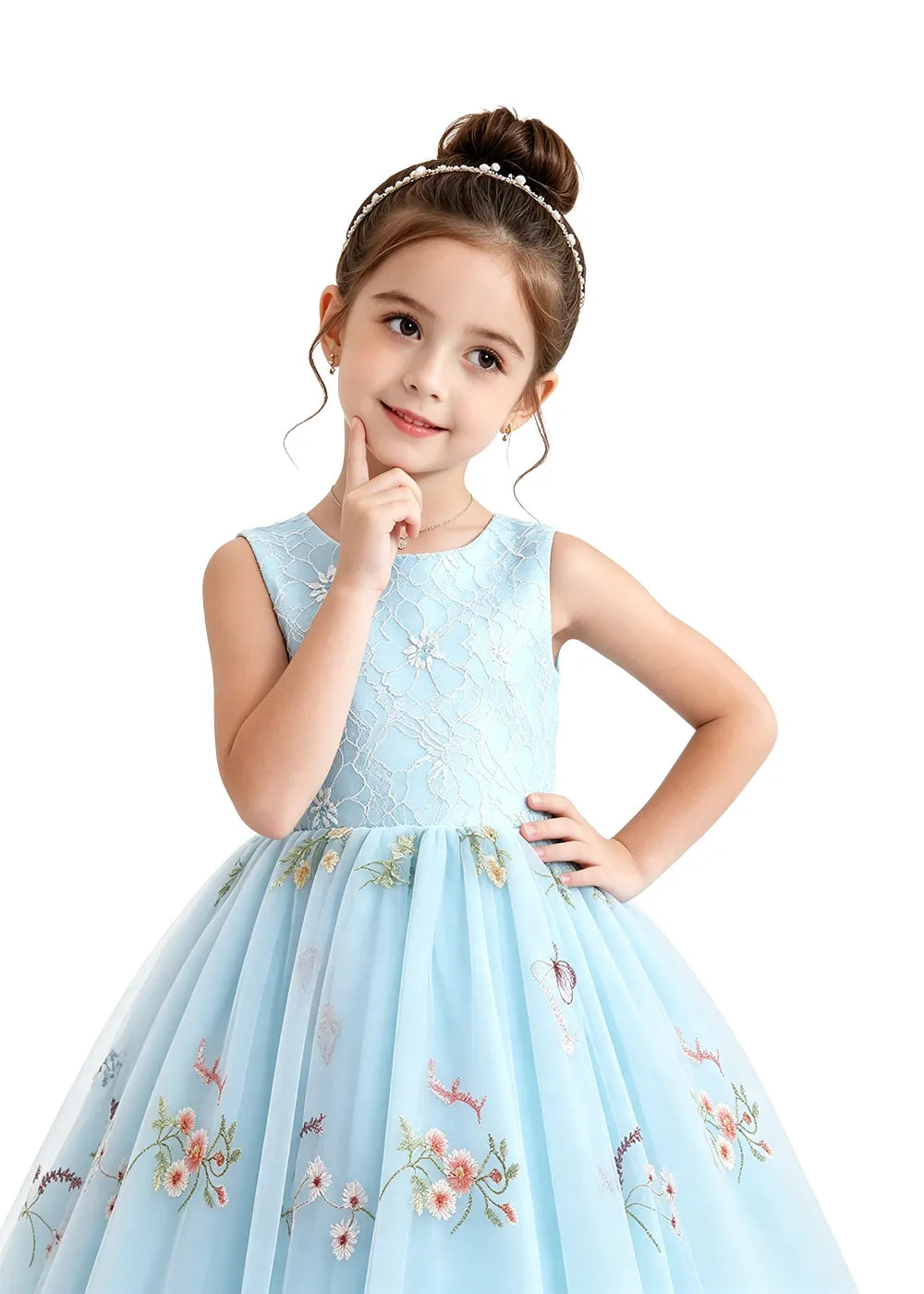 Spitzenkleid mit schulterfreiem Design