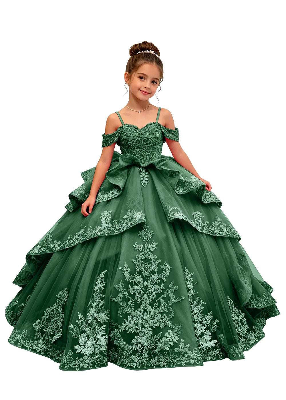 Spitzenkleid mit schulterfreiem Design