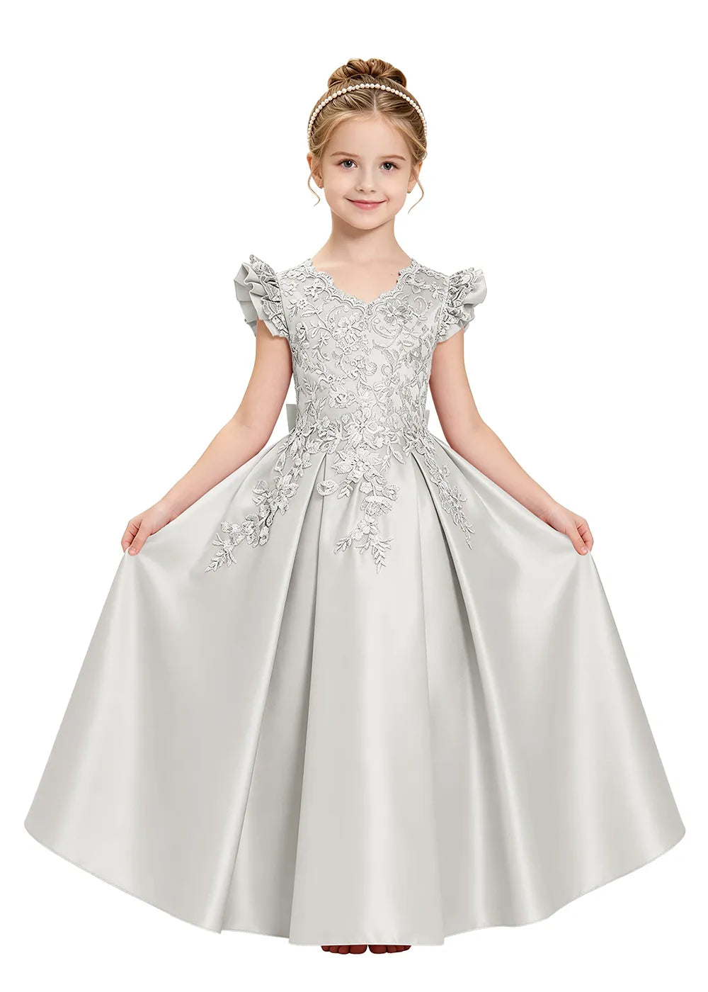Spitzenkleid mit schulterfreiem Design