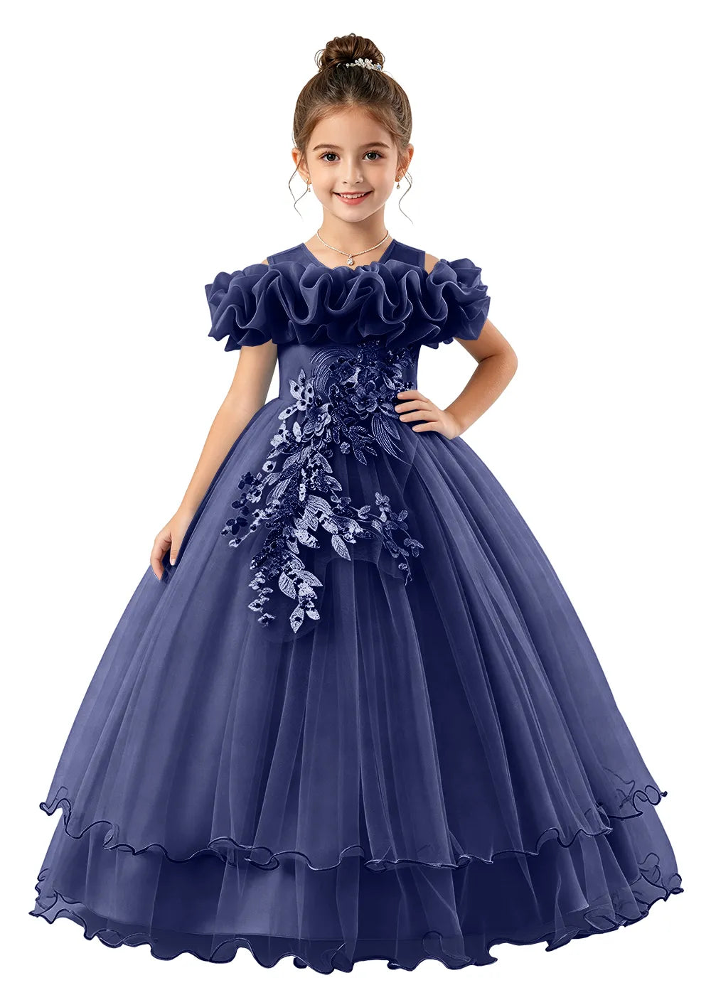 Vestido de princesa sin mangas de encaje