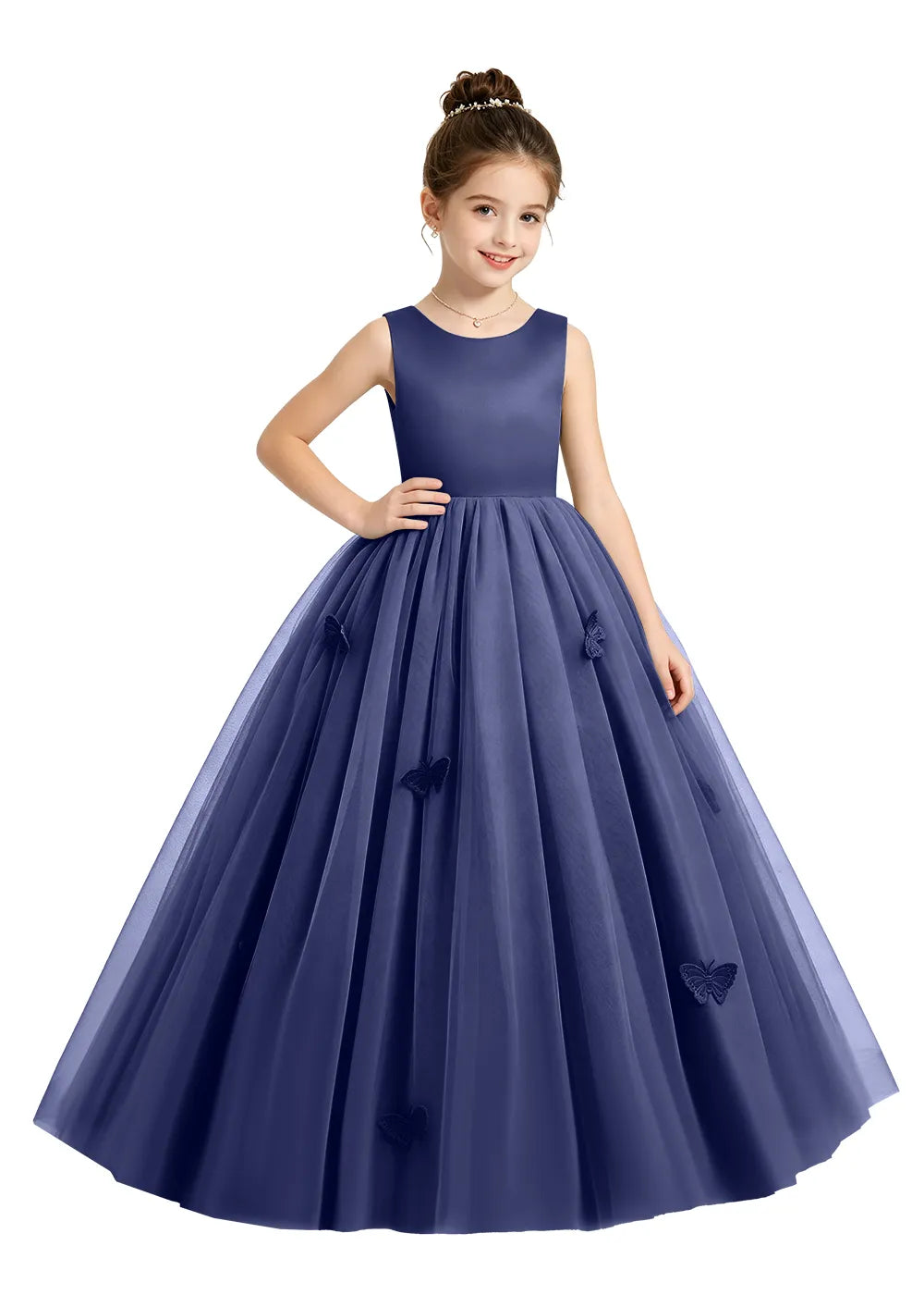 Vestido de princesa sin mangas de encaje