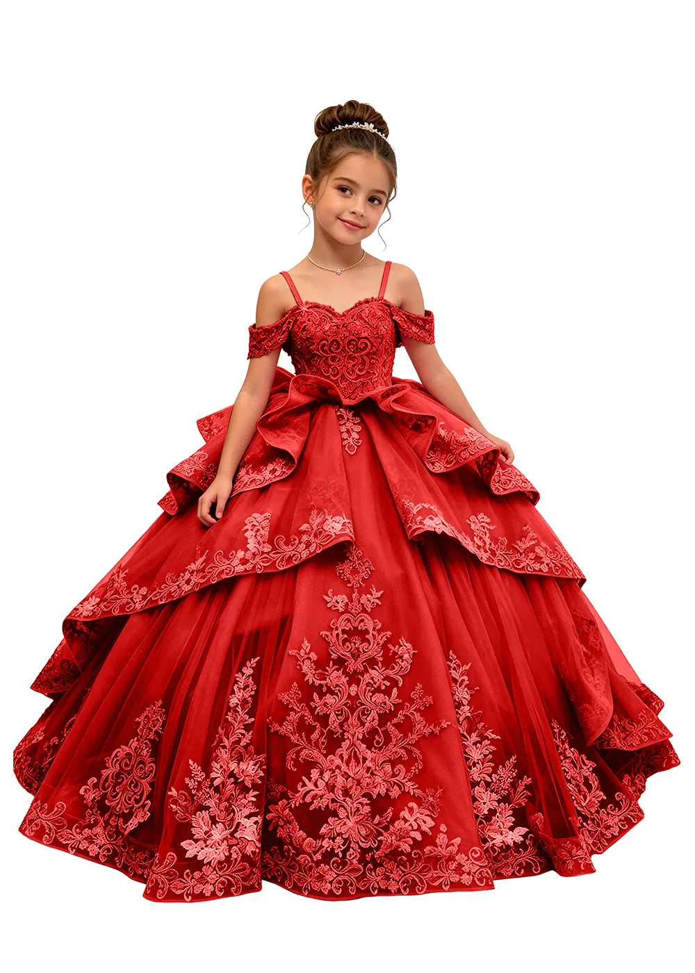 Spitzenkleid mit schulterfreiem Design