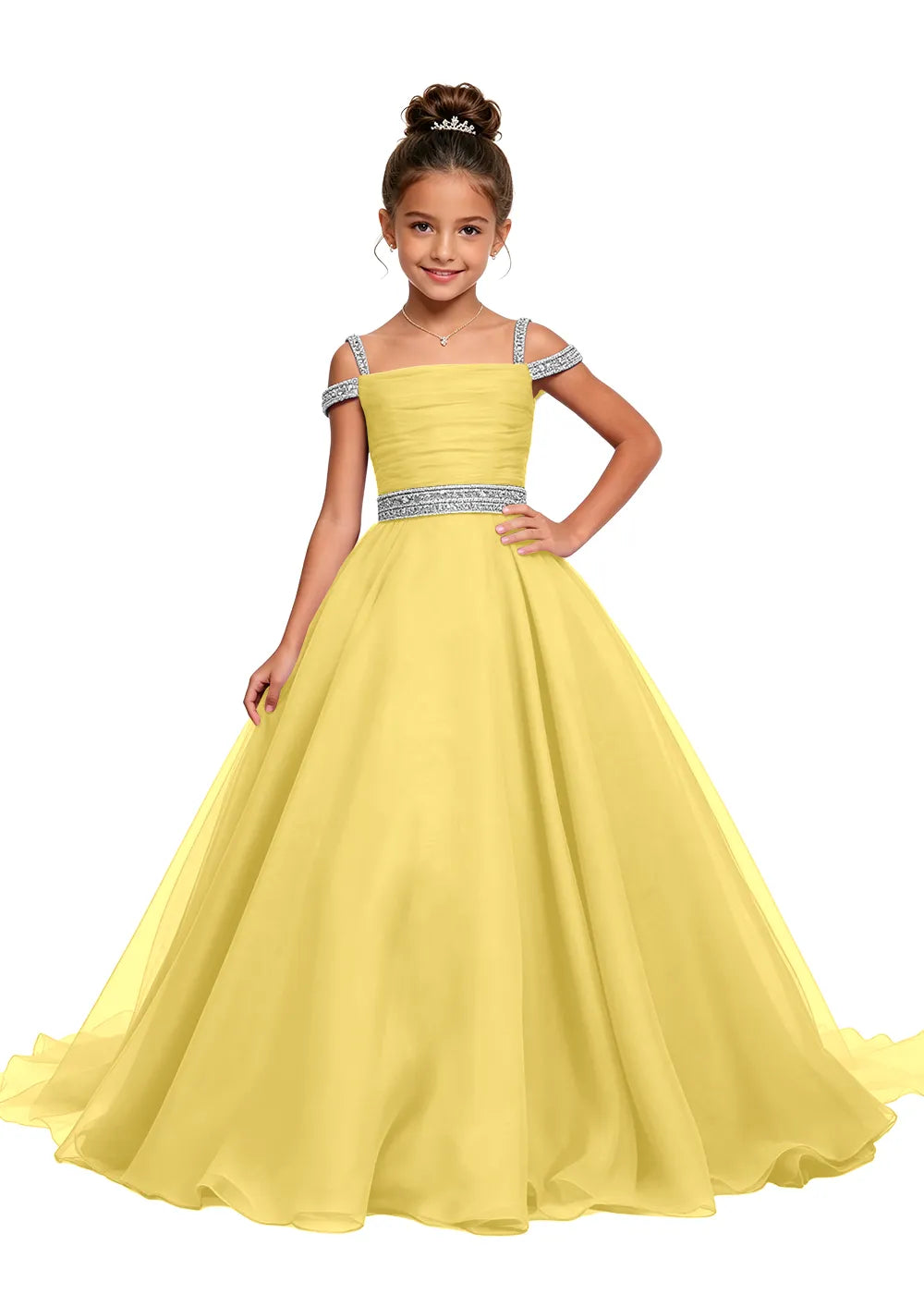 Spitzenkleid mit schulterfreiem Design