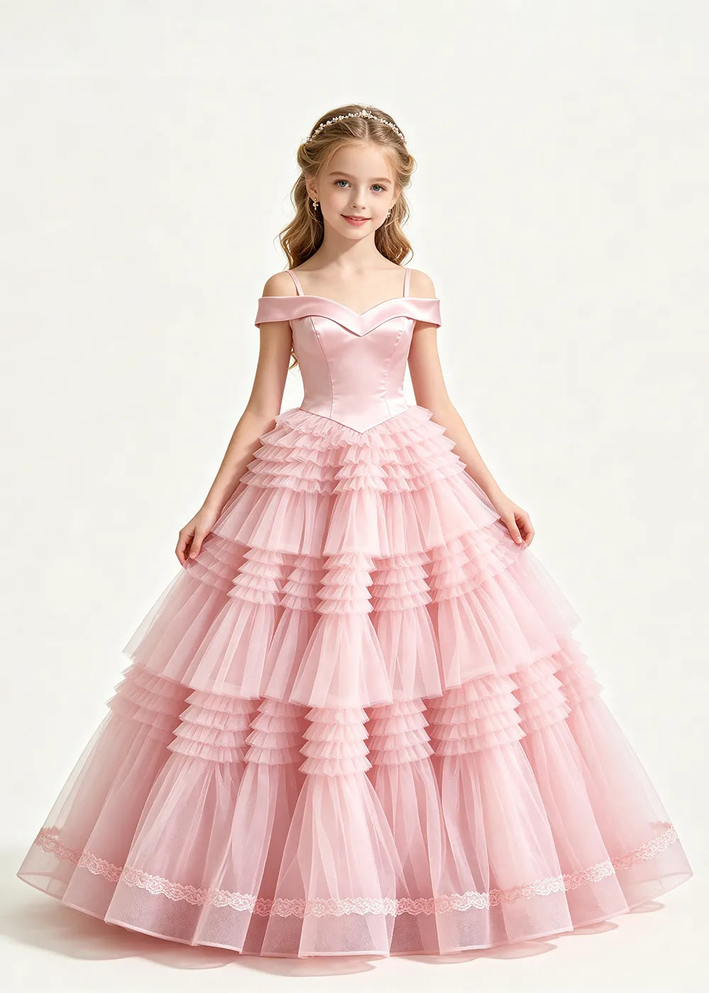 Spitzenkleid mit schulterfreiem Design