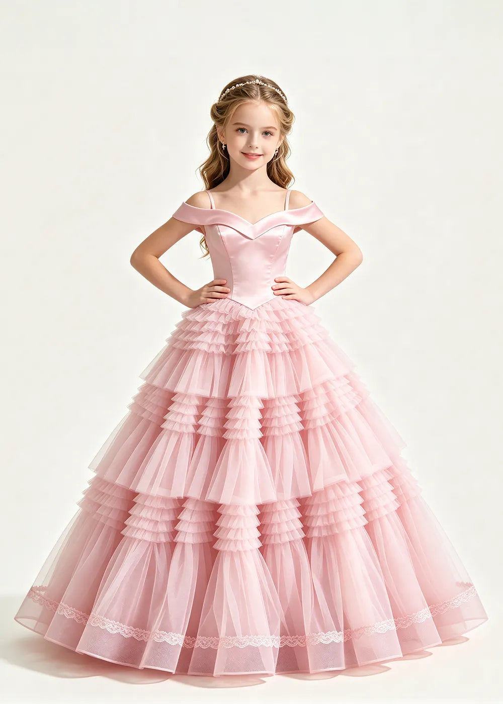 Spitzenkleid mit schulterfreiem Design