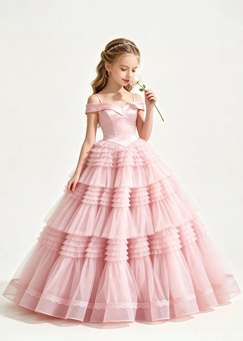 Spitzenkleid mit schulterfreiem Design