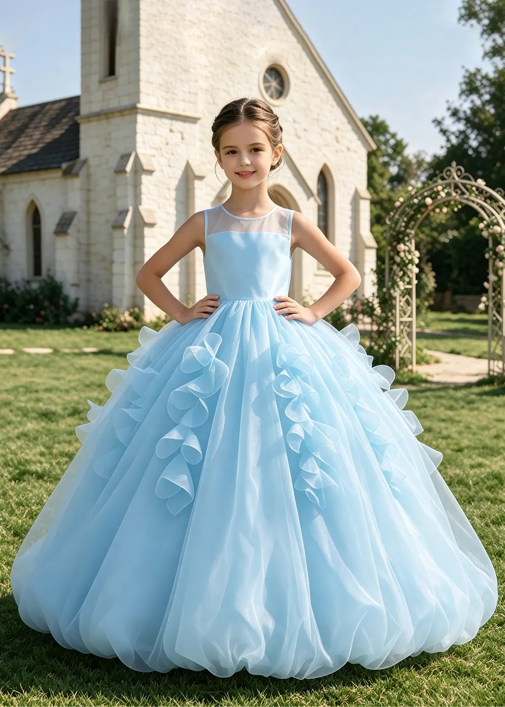 Spitzenkleid mit schulterfreiem Design
