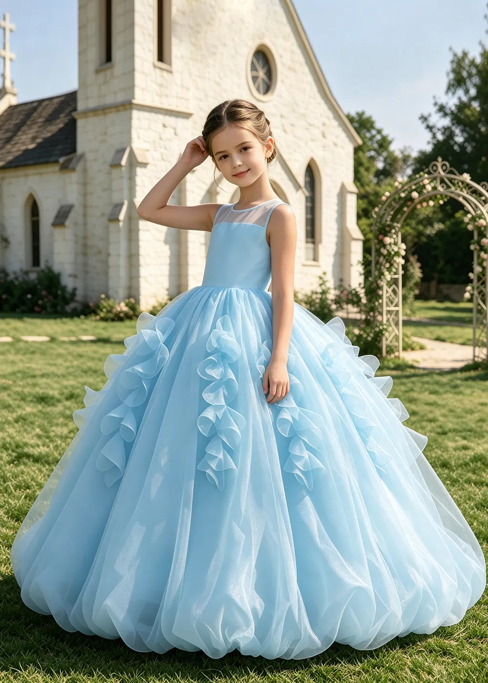 Spitzenkleid mit schulterfreiem Design