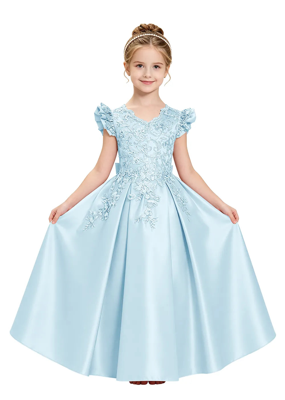 Spitzenkleid mit schulterfreiem Design