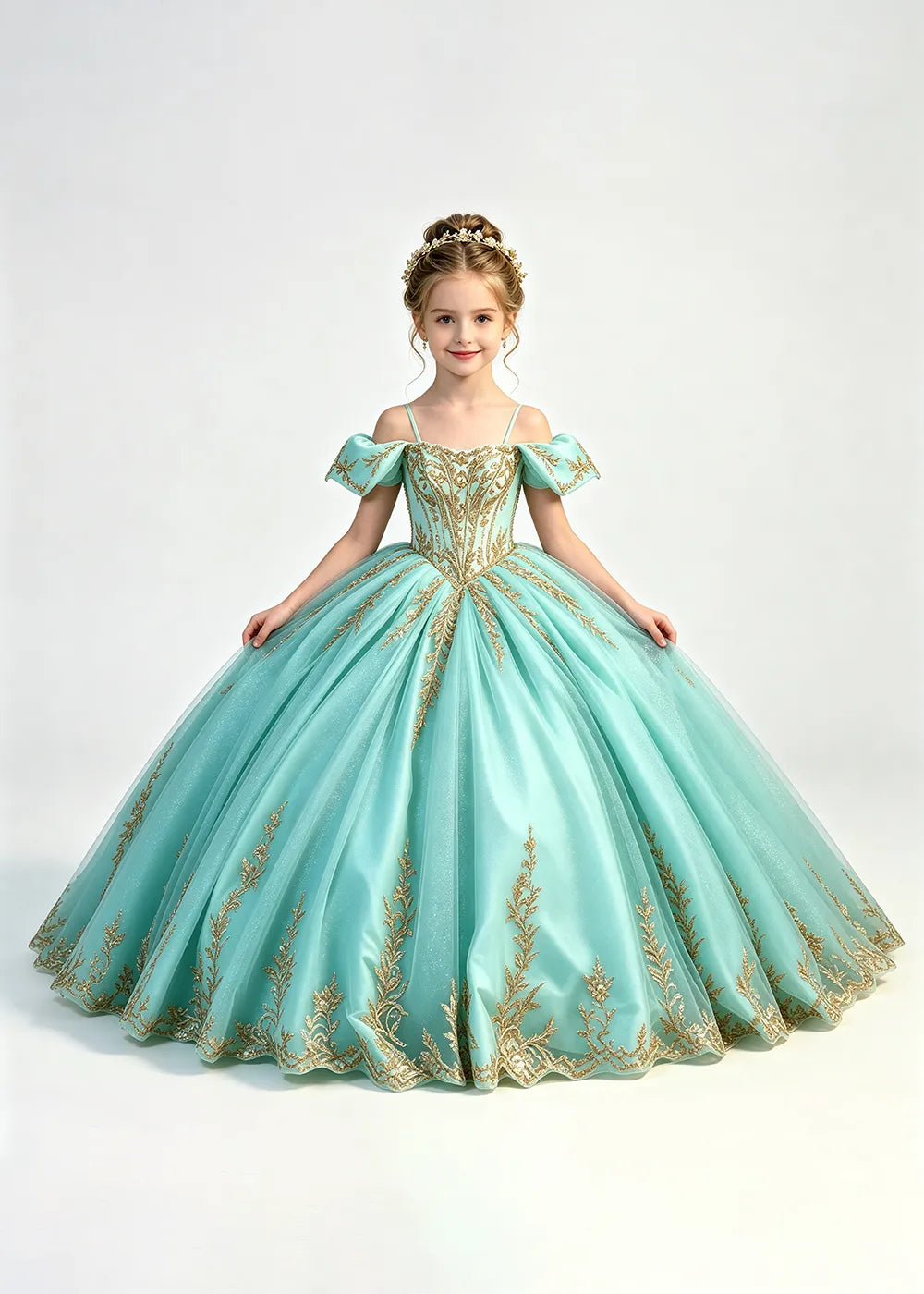 Spitzenkleid mit schulterfreiem Design