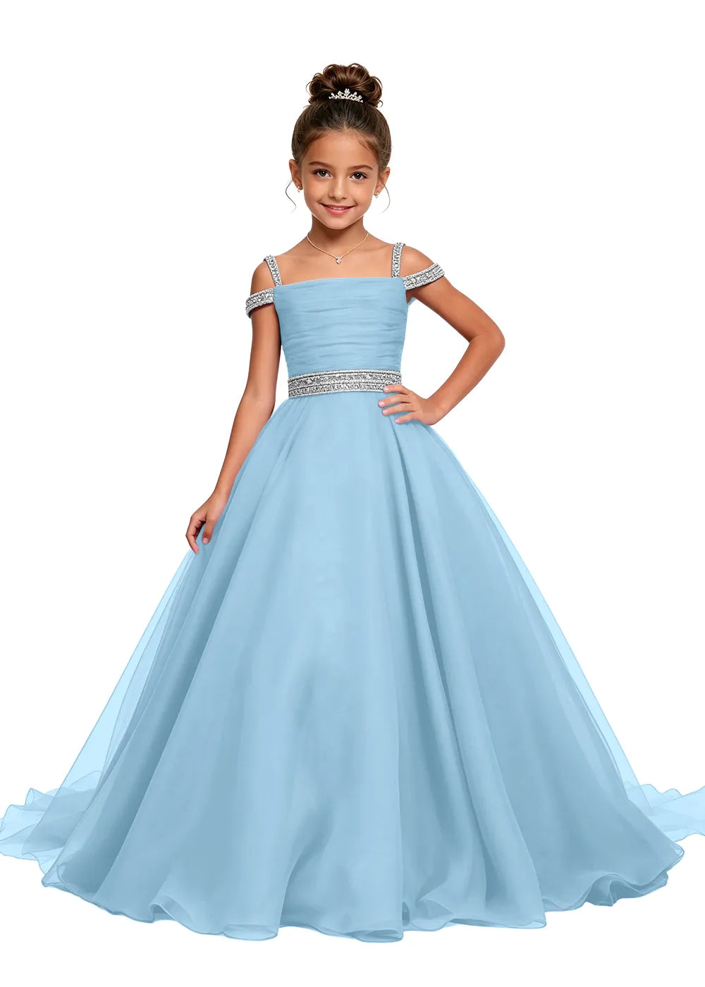 Spitzenkleid mit schulterfreiem Design