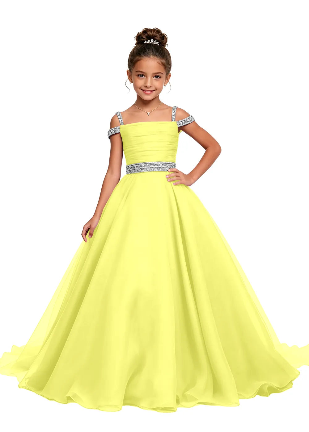 Spitzenkleid mit schulterfreiem Design