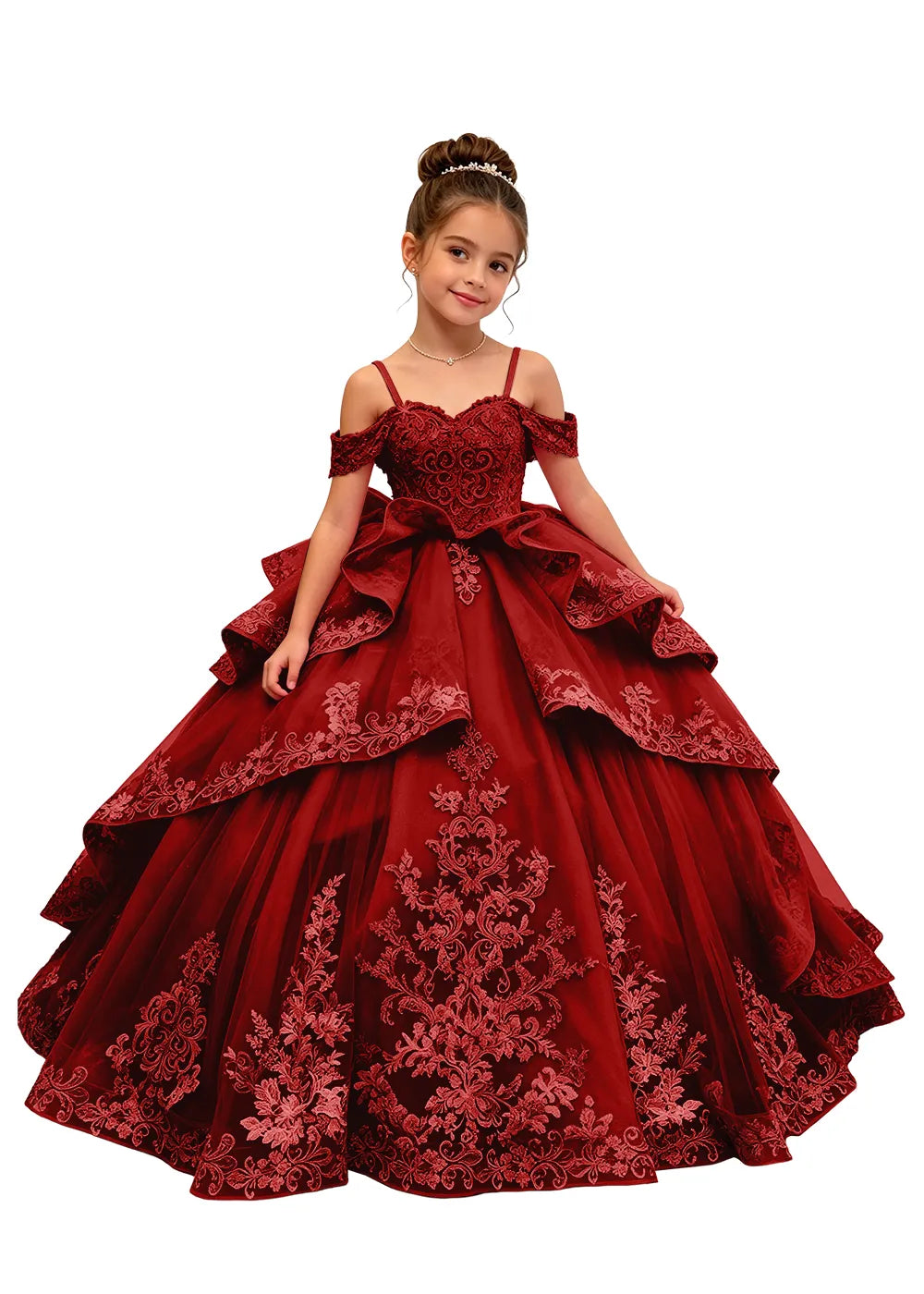 Spitzenkleid mit schulterfreiem Design