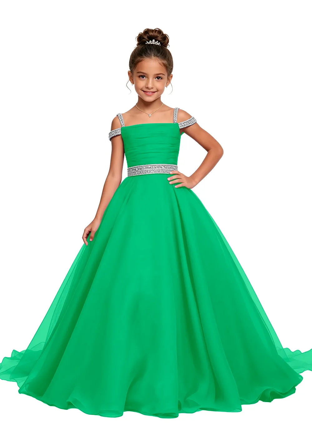 Spitzenkleid mit schulterfreiem Design