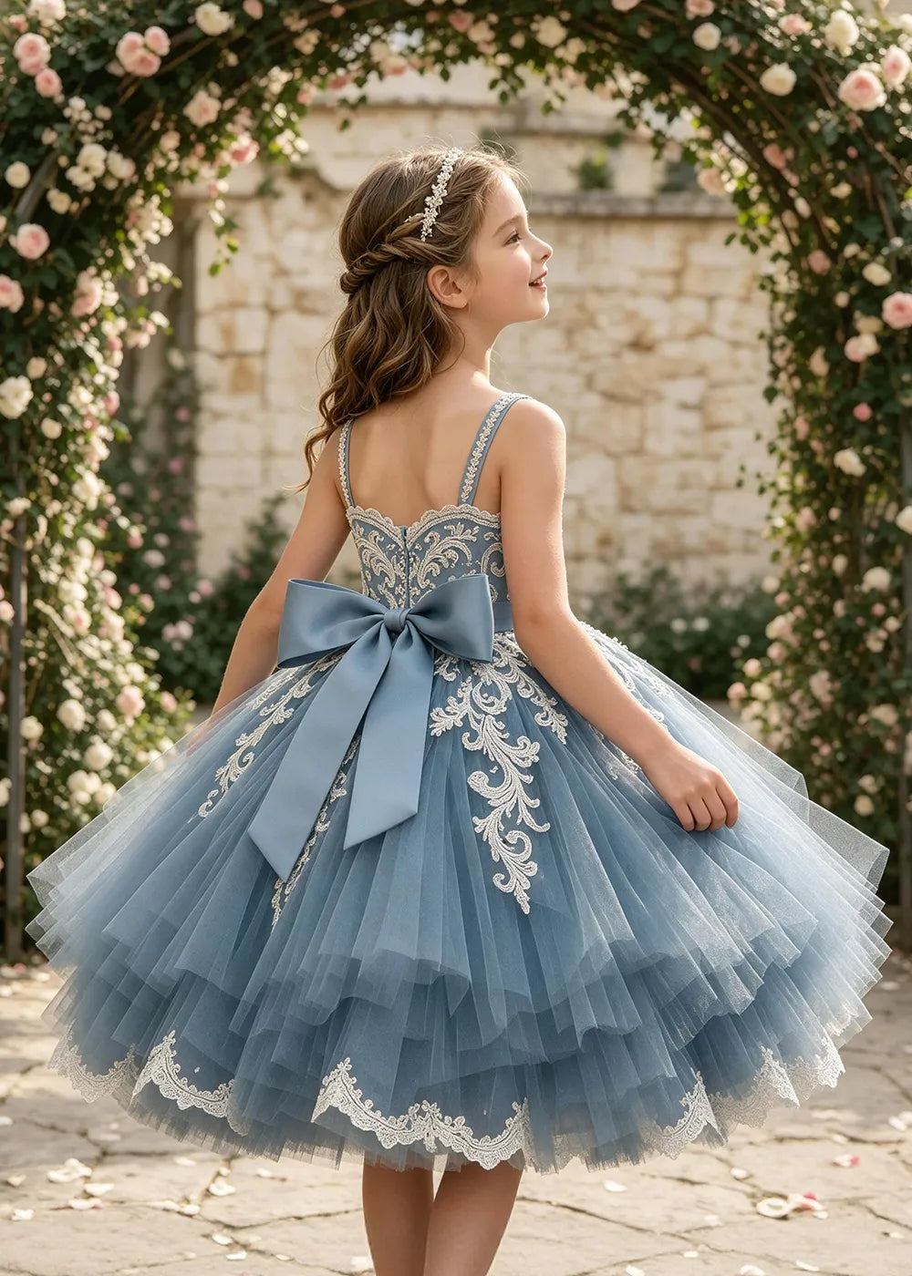 Spitzenkleid mit schulterfreiem Design
