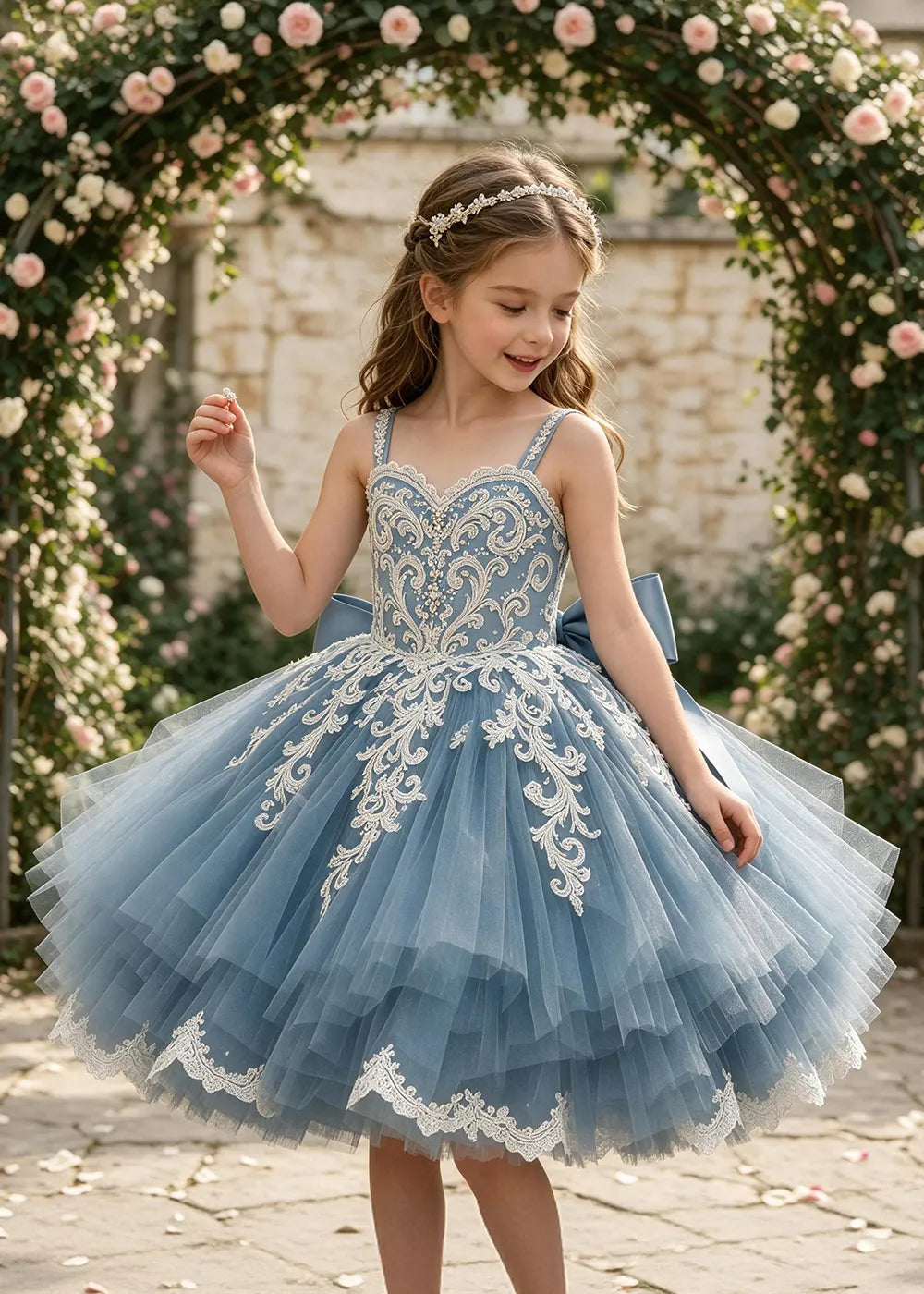Spitzenkleid mit schulterfreiem Design
