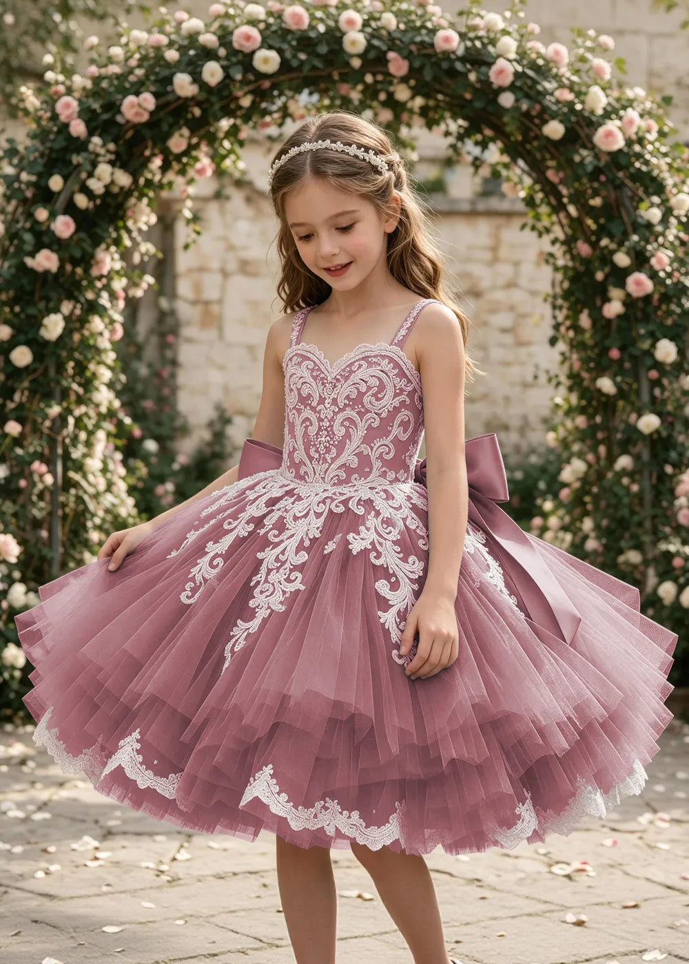 Spitzenkleid mit schulterfreiem Design