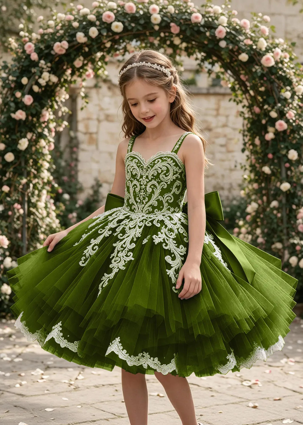 Spitzenkleid mit schulterfreiem Design