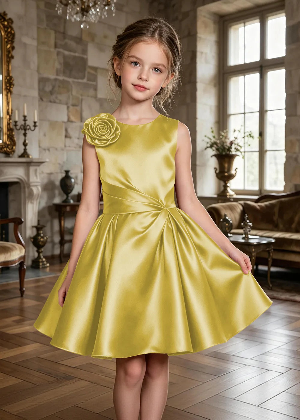 junior formal dresses Chic Little Girls Party With 3D Flower kids black tie dress Knit Tiered Maxi Dress Size:48 Regular Jacket Woven Fabric dress