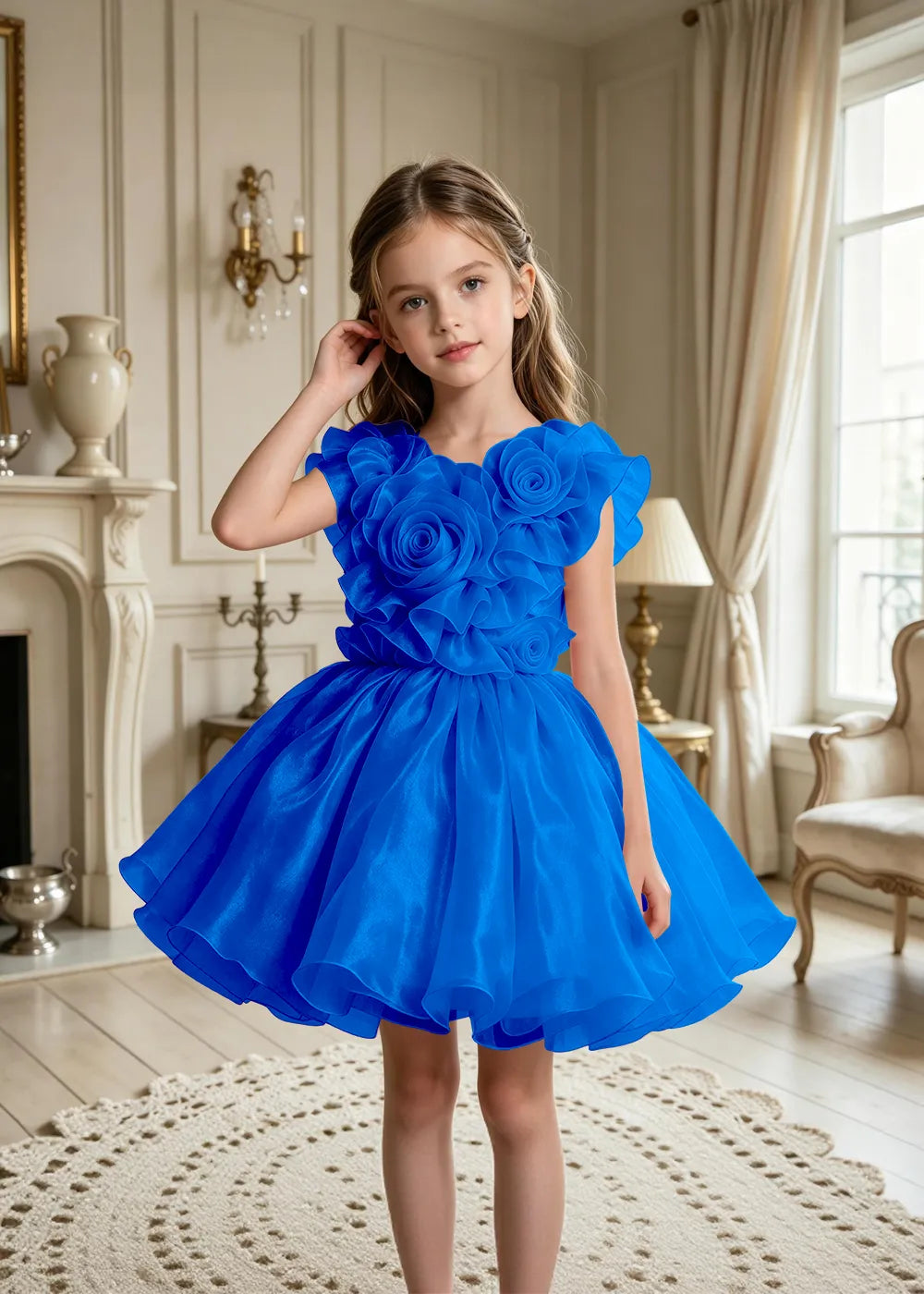 Vestido de princesa sin mangas de encaje