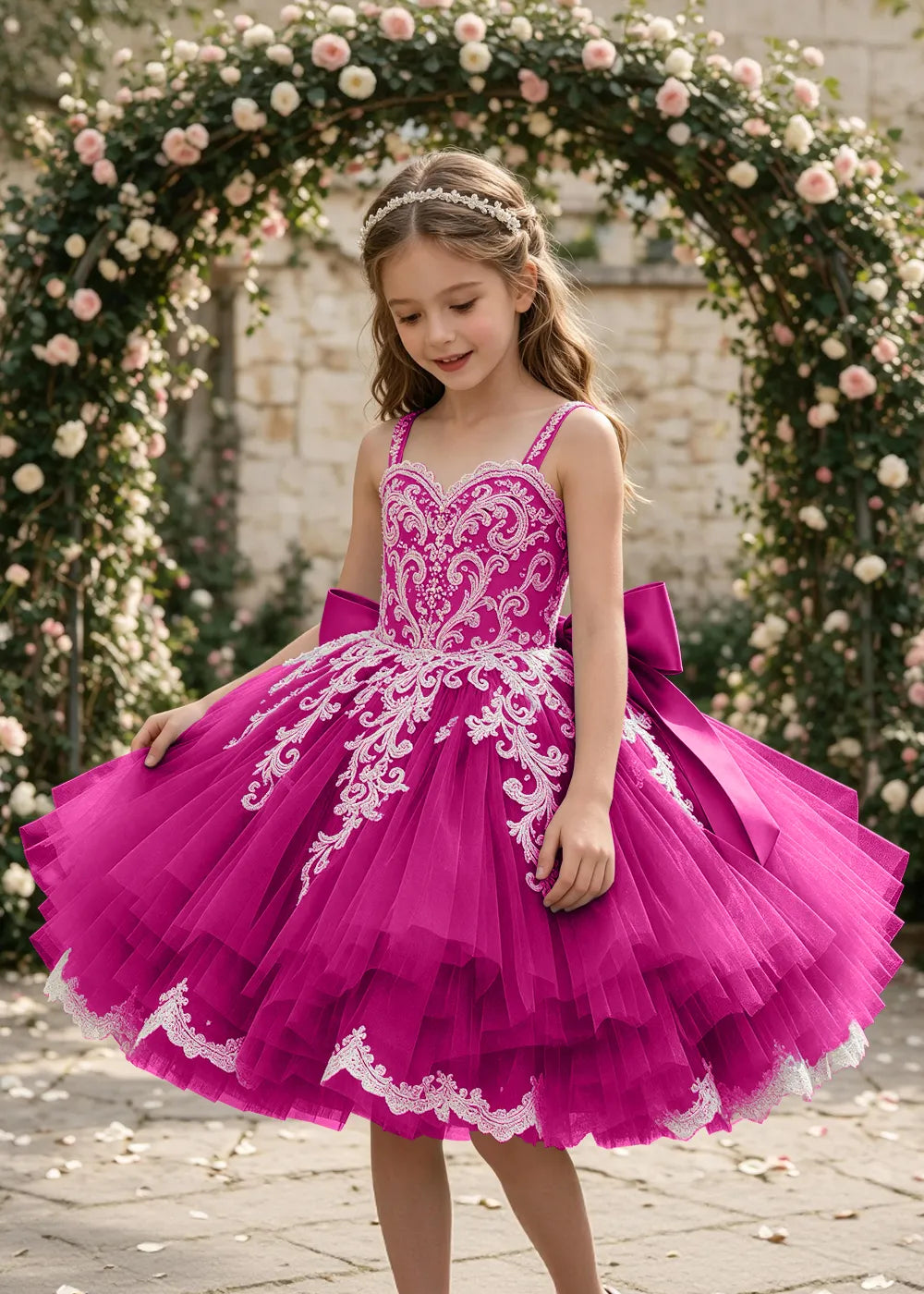 Spitzenkleid mit schulterfreiem Design
