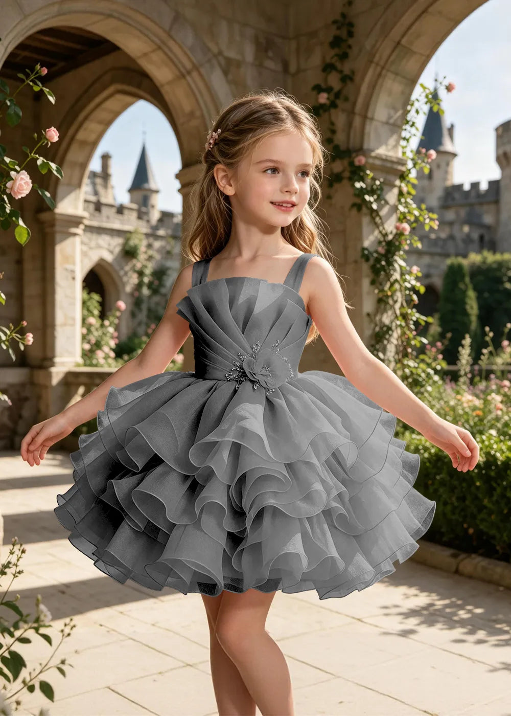 Spitzenkleid mit schulterfreiem Design