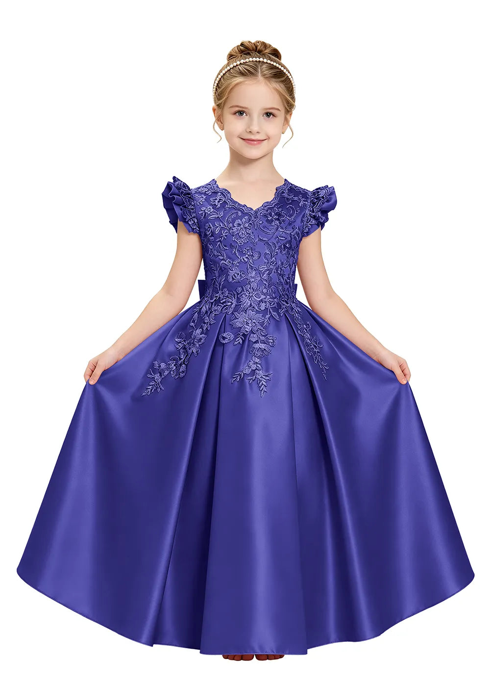 Spitzenkleid mit schulterfreiem Design