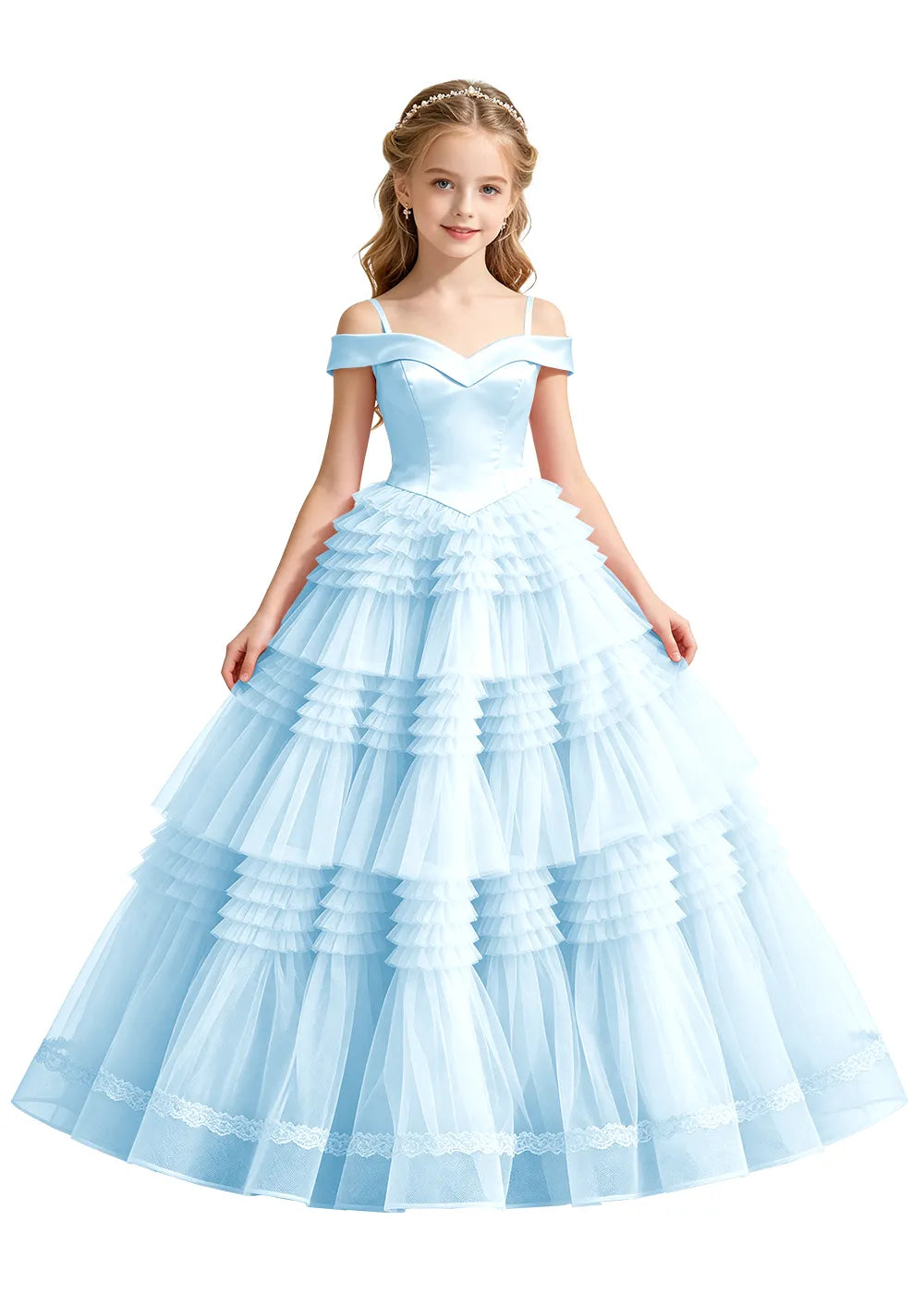Spitzenkleid mit schulterfreiem Design