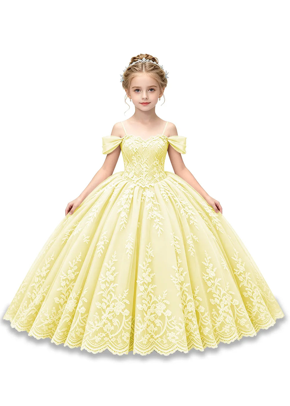 Enchanted Off-Shoulder Tulle Pageant Dress