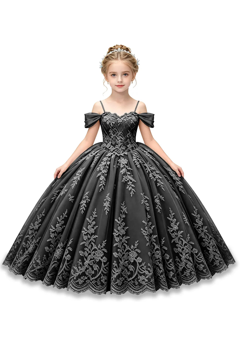 Enchanted Off-Shoulder Tulle Pageant Dress