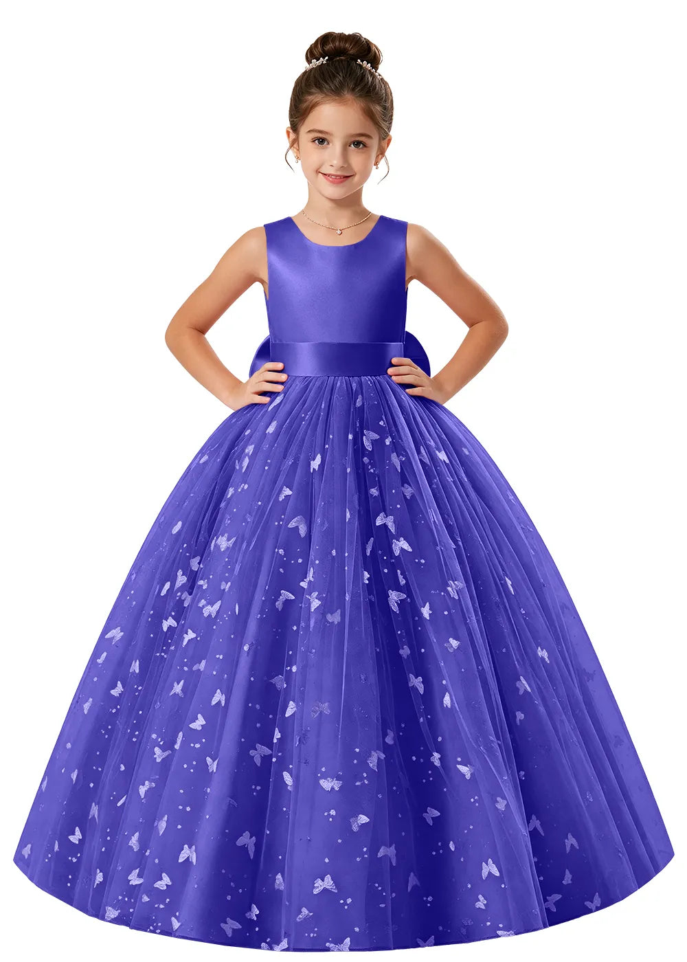 Vestido de princesa sin mangas de encaje