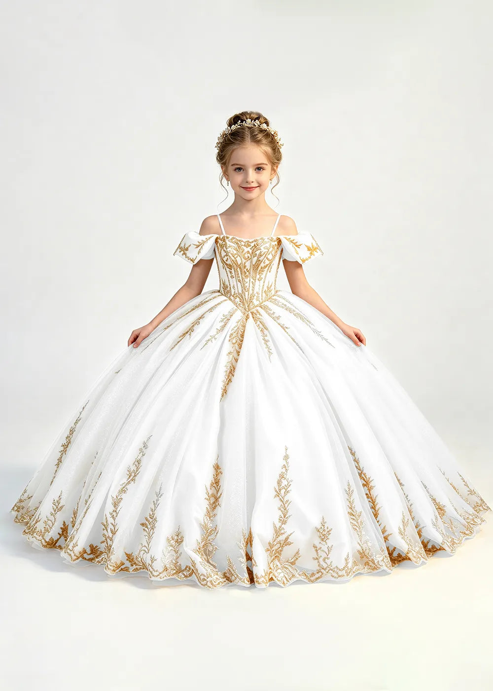 Spitzenkleid mit schulterfreiem Design
