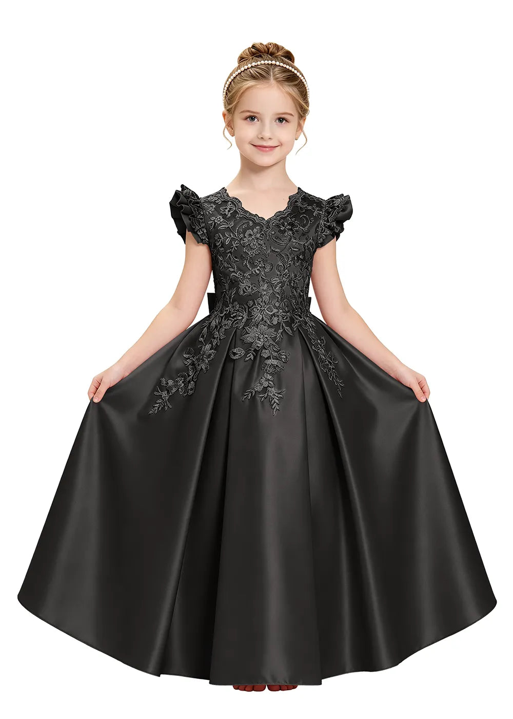Spitzenkleid mit schulterfreiem Design