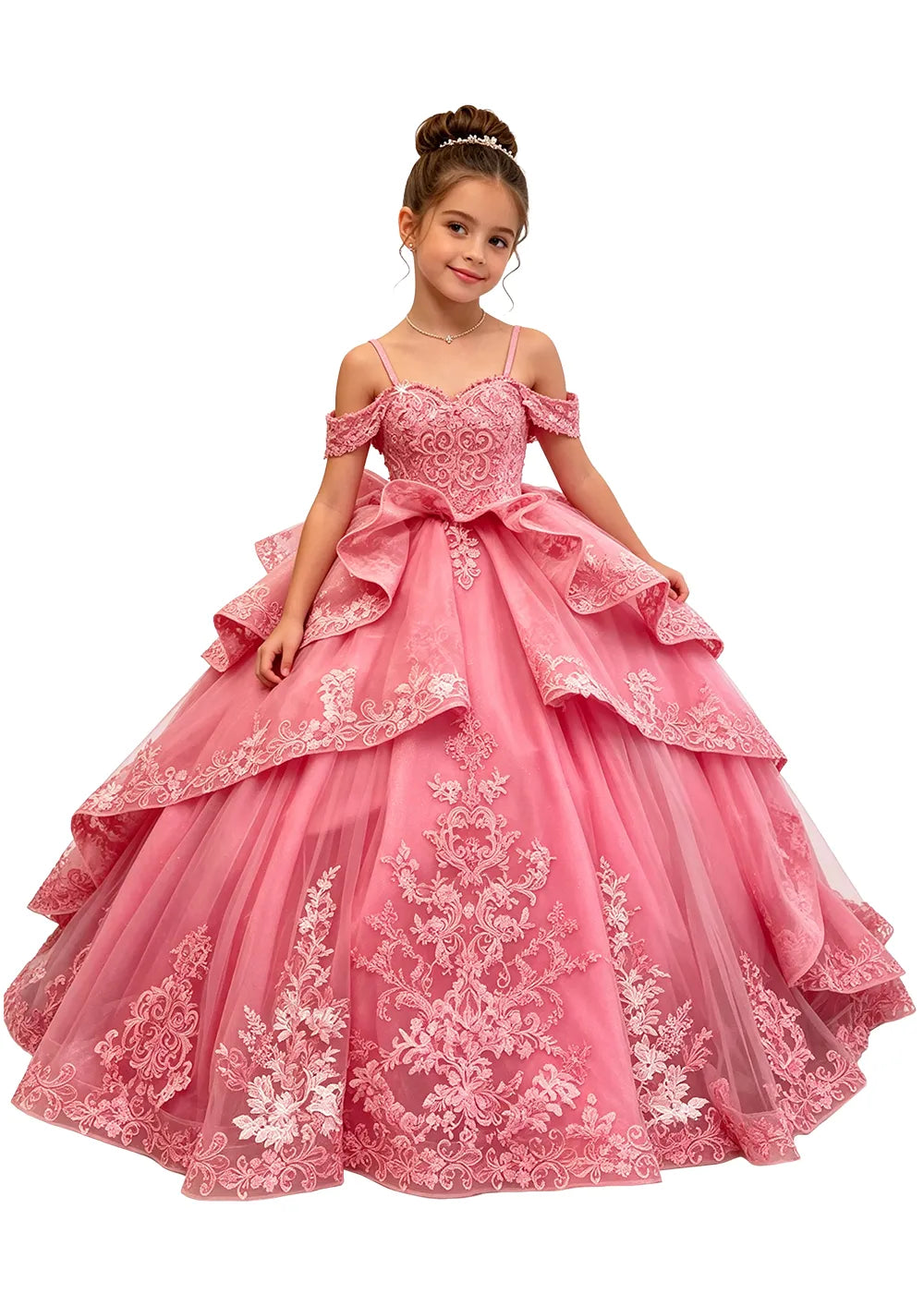 Spitzenkleid mit schulterfreiem Design