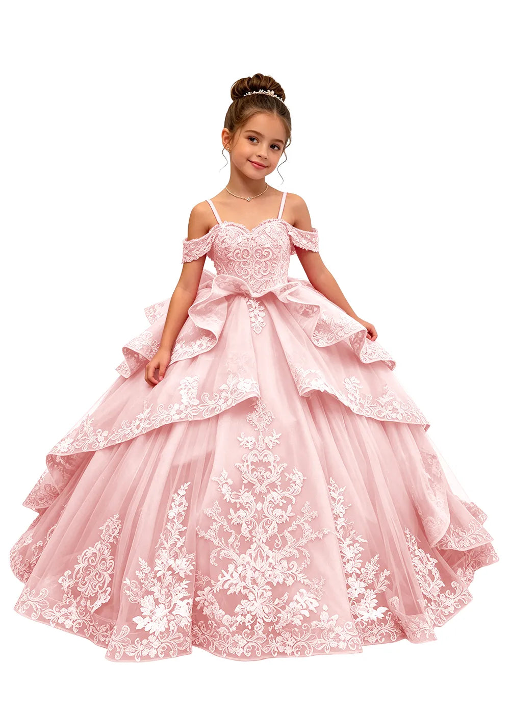 Spitzenkleid mit schulterfreiem Design