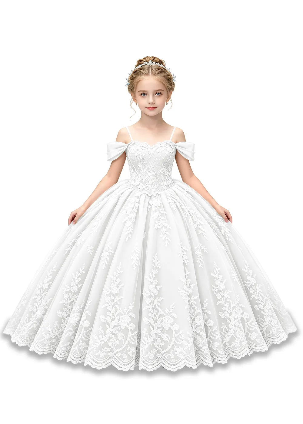 Enchanted Off-Shoulder Tulle Pageant Dress